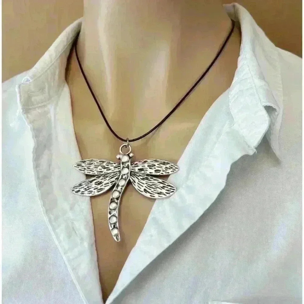 Dragonfly necklace for women dragonfly silver pendant charm - Picture 6 of 9